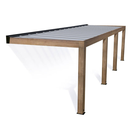 Palram Canopia Helsinki 9ft 10" x 32ft 6" (3m x 9.9m) Cedar Wood Patio Cover – view 8