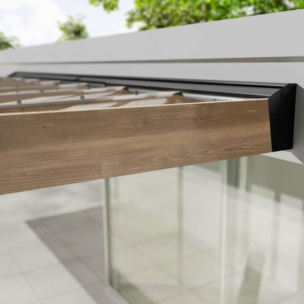 Palram Canopia Helsinki 9ft 10" x 32ft 6" (3m x 9.9m) Cedar Wood Patio Cover – view 7
