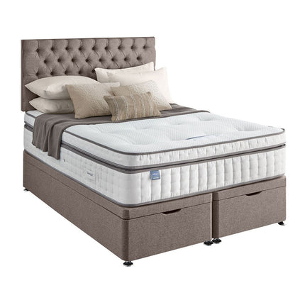 Silentnight Full Ottoman Divan Base with Eden Headboard in 2 Colours & 3 Sizes – view 3