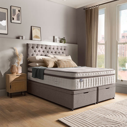 Silentnight Full Ottoman Divan Base with Eden Headboard in 2 Colours & 3 Sizes – view 5