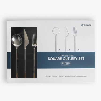 Golden Bell 18/10 Stainless Steel Cutlery Set, 24 Piece – view 3
