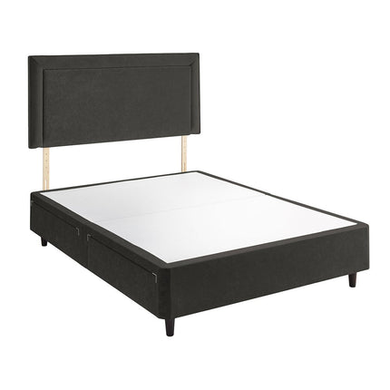 Silentnight Velvet 4 Drawer Divan Base with Malvern Headboard in 3 Colours & 3 Sizes – view 4