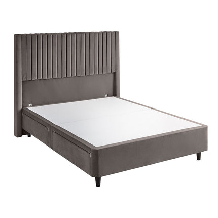 Silentnight Velvet 4 Drawer Divan Base with Slumber Headboard in 4 Colours & 3 Sizes – view 7