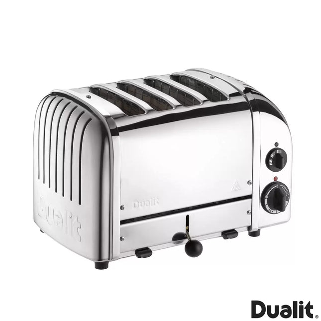 Dualit Classic 4 Slot Toaster With Sandwich Cage, Polished Stainless Steel