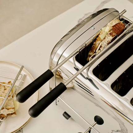 Dualit Classic 4 Slot Toaster With Sandwich Cage, Polished Stainless Steel