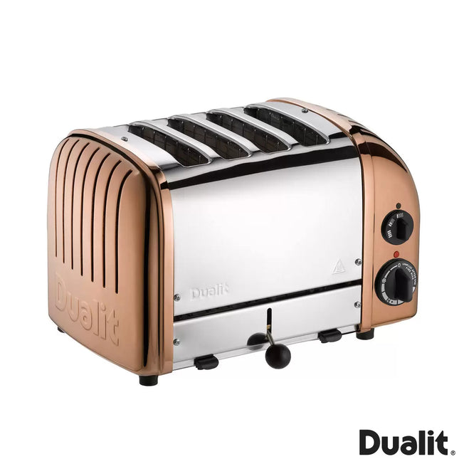 Dualit 4 Slot Classic Toaster With Sandwich Cage in Copper Spray Finish
