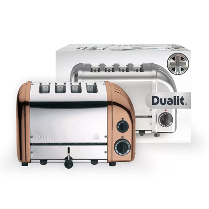 Dualit 4 Slot Classic Toaster With Sandwich Cage in Copper Spray Finish