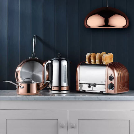 Dualit 4 Slot Classic Toaster With Sandwich Cage in Copper Spray Finish