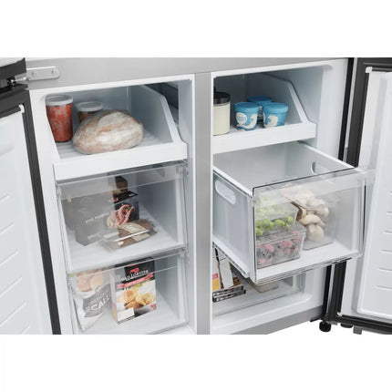 Haier Series 3 HCR3818EWMM Multi Door Fridge Freezer, E Rated in Inox
