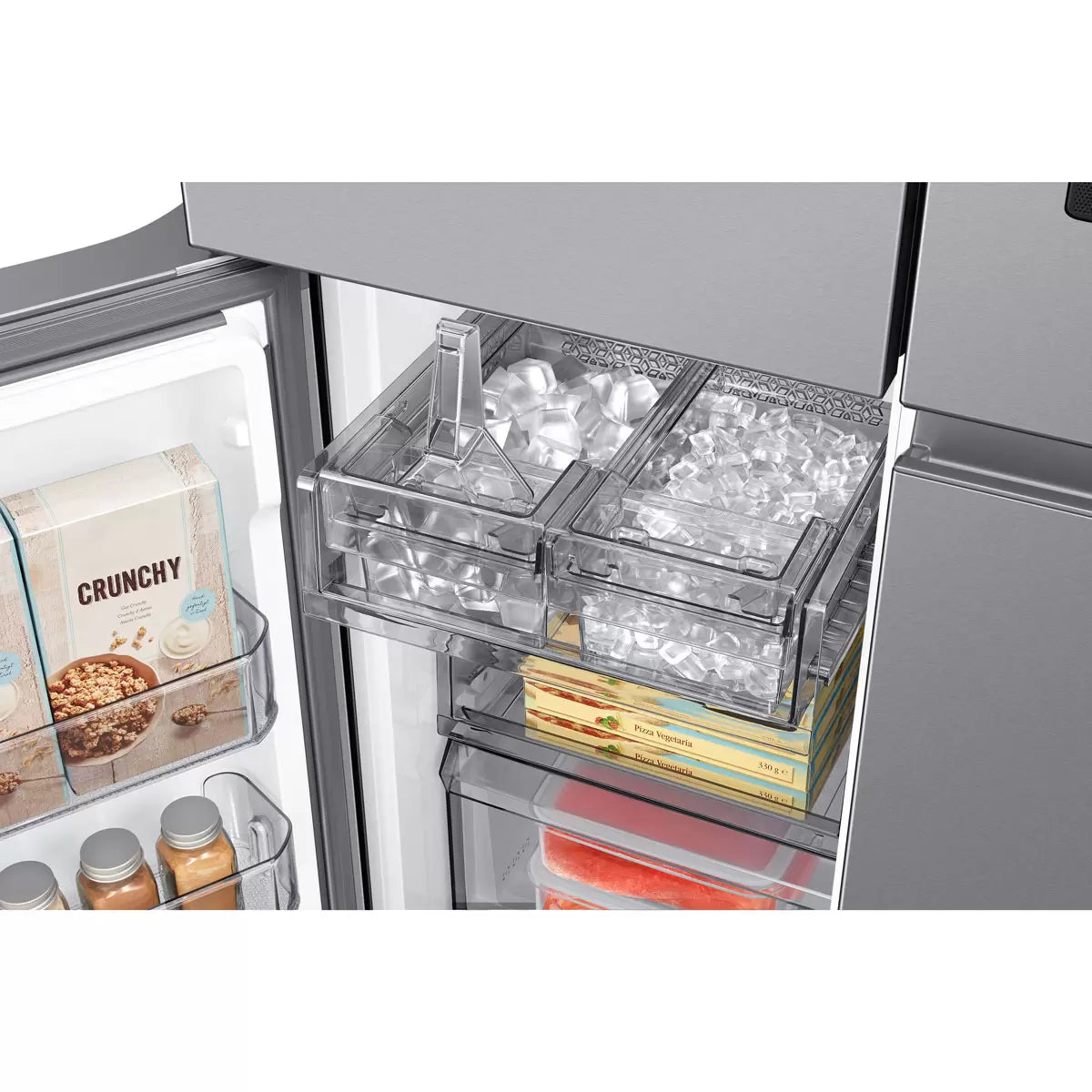 Samsung Family Hub RF65DG9H0ESREU, Multidoor Fridge Freezer, E Rated in Silver