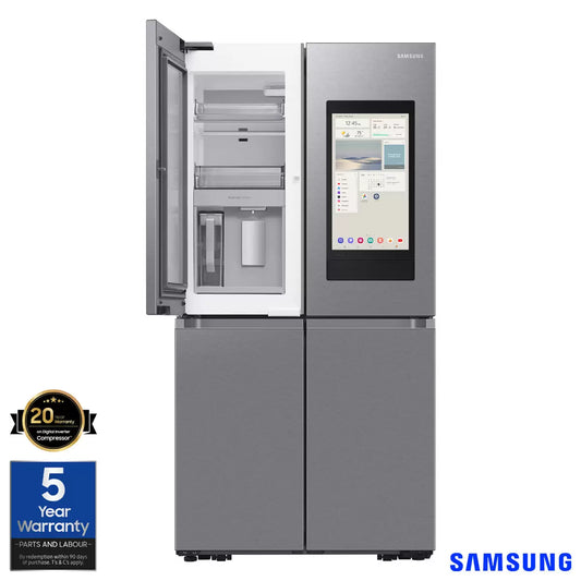 Samsung Family Hub RF65DG9H0ESREU, Multidoor Fridge Freezer, E Rated in Silver