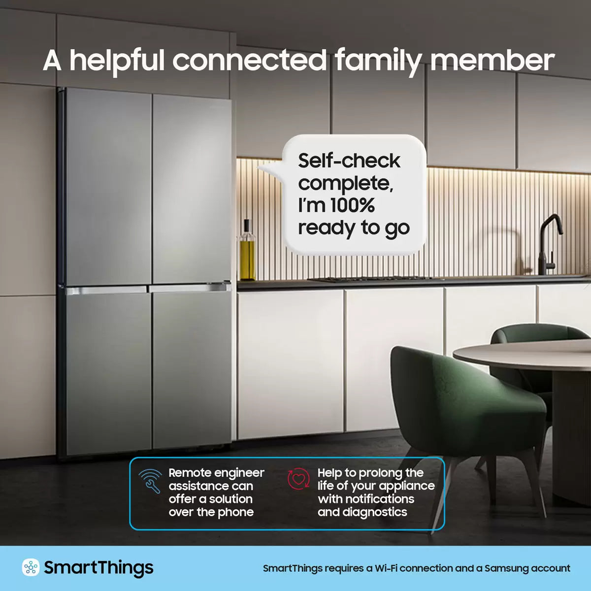Samsung Family Hub RF65DG9H0ESREU, Multidoor Fridge Freezer, E Rated in Silver