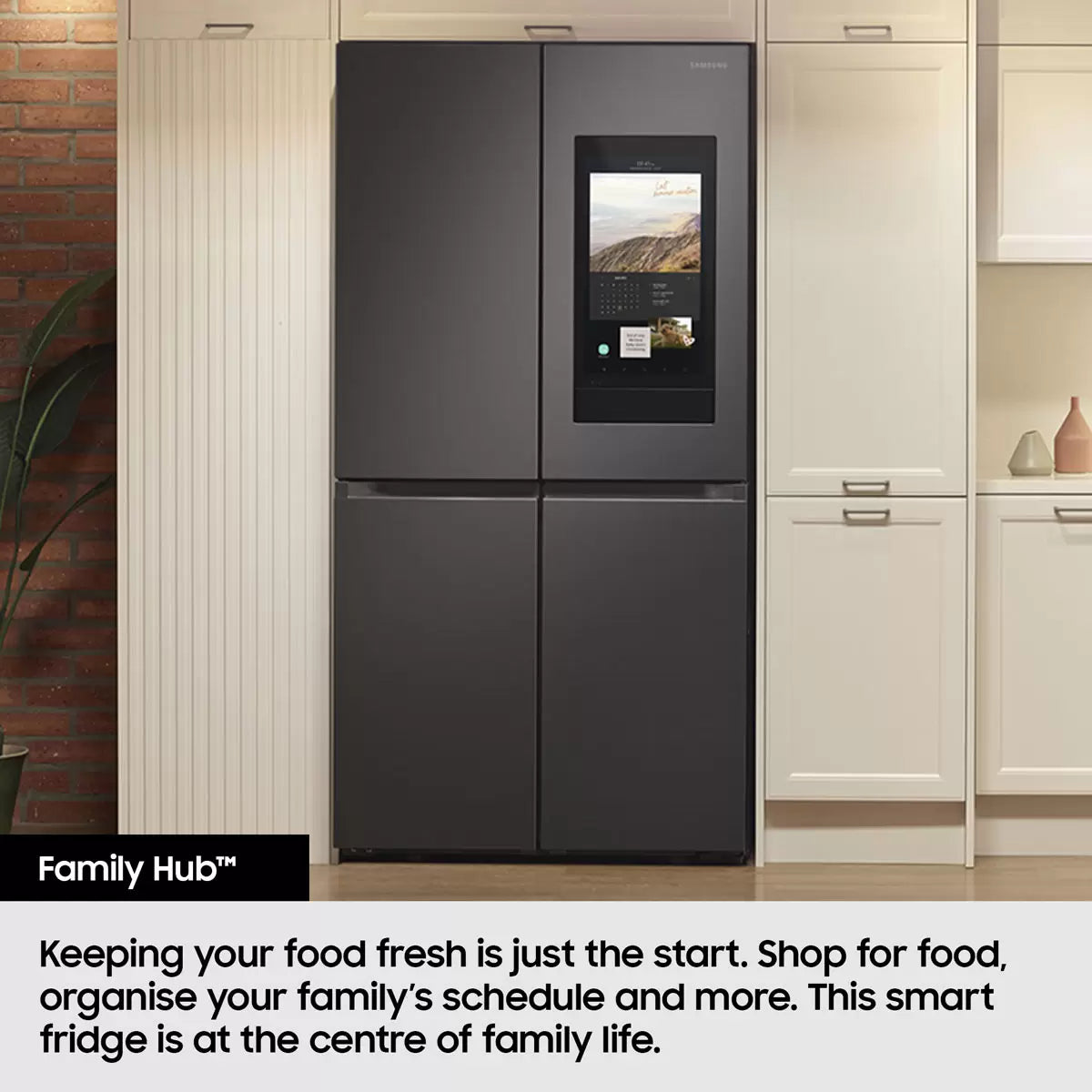Samsung Family Hub RF65DG9H0ESREU, Multidoor Fridge Freezer, E Rated in Silver