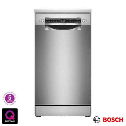 Bosch SPS4HMI49G Series 4 10 Place Slimline Freestanding Dishwasher, Silver