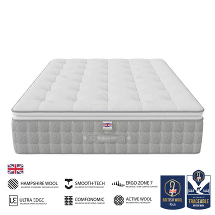 Millbrook Natural Luxury 5000 Pillowtop Mattress, 2 Firmness Ratings in 5 Sizes