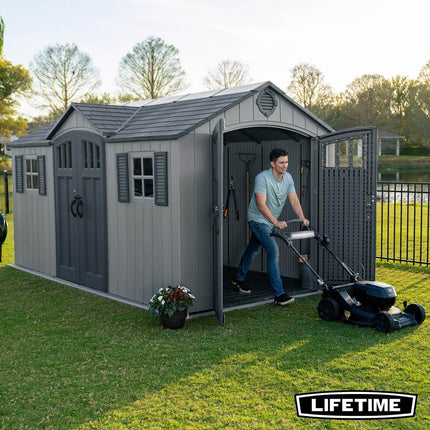 Lifetime 15ft x 8ft (4.6 x 2.4m) Dual Entry Storage Shed - Model 60455 – view 3