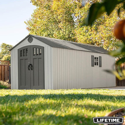 Lifetime 8ft x 20ft (2.4 x 6.1m) Storage Shed - Model 60470