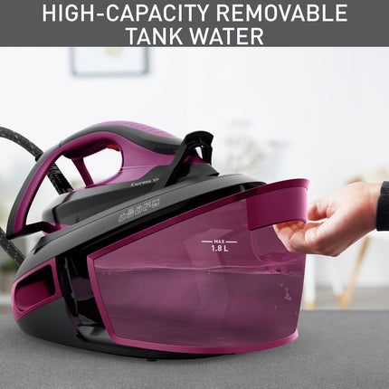 Tefal SV8154G0 Express Vision Steam Generator in Black/Purple – view 5