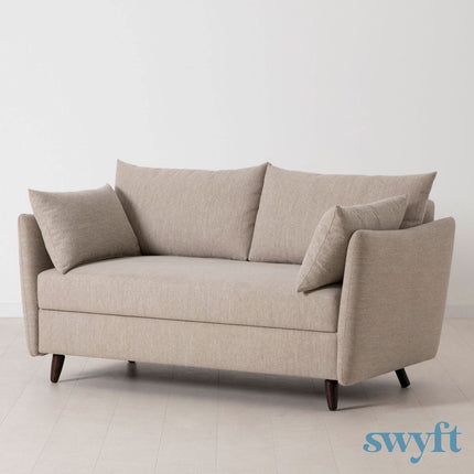 Swyft Model 08 Light Grey Linen Double Sofa Bed