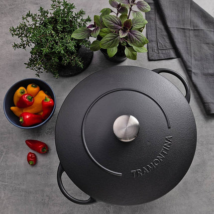 Tramontina Enameled Cast Iron Wok, 32cm / 5.0L – view 3