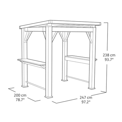 Keter Grill Gazebo 8ft 1" x 6ft 7" (2.47 x 2m) – view 2