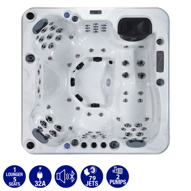 The Wellness Co Relax 4 79-Jet 6 Person Hot Tub - Delivered and Installed