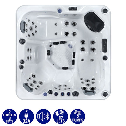 The Wellness Co Relax 9 57-Jet 5 Person Hot Tub - Delivered and Installed