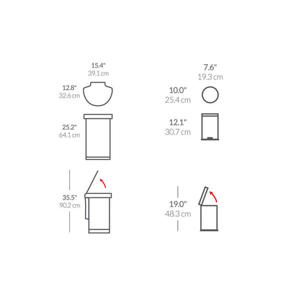 simplehuman 45L Sensor Bin & 4.5L Pedal Bin – view 8