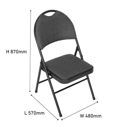 Star Elite High Back Padded Fabric Folding Chairs, 4 Pack – view 2