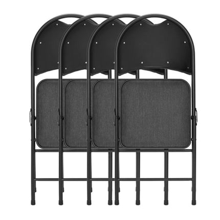 Star Elite High Back Padded Fabric Folding Chairs, 4 Pack – view 4