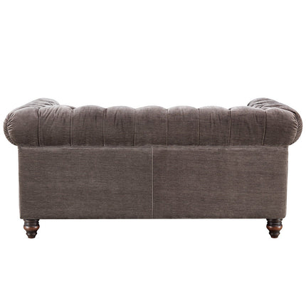 Allington 2 Seater Grey Fabric Chesterfield Sofa – view 7