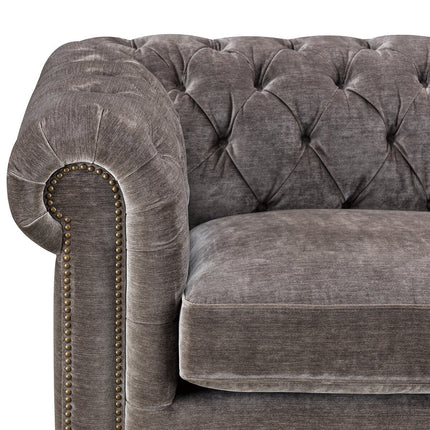 Allington Grey Fabric Chesterfield Armchair – view 4