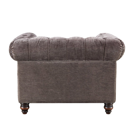 Allington Grey Fabric Chesterfield Armchair – view 6