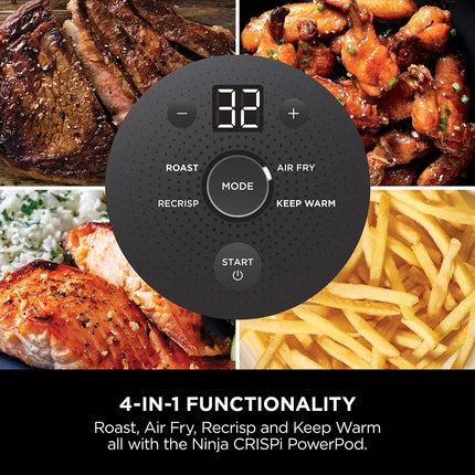 Ninja Crispi 4-in-1 Portable Glass Air Fryer, FN101UKGY