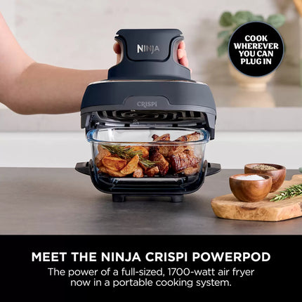 Ninja Crispi 4-in-1 Portable Glass Air Fryer, FN101UKGY