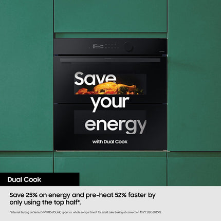 Samsung Series 4 Dual Cook Flex NV7B45305AK/U4 76L Smart Oven, A+ Rated in Clean Black – view 7