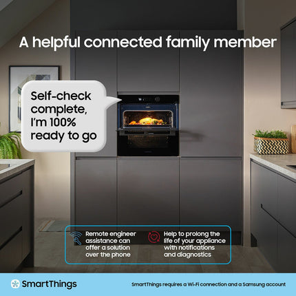 Samsung Series 4 Dual Cook Flex NV7B45305AK/U4 76L Smart Oven, A+ Rated in Clean Black – view 8