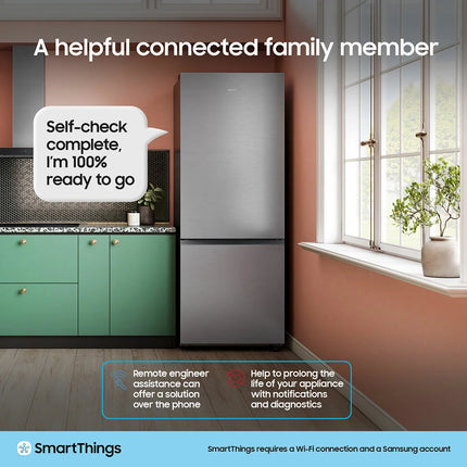 Samsung Series 8 SpaceMax RB53DG703ES9EU 538L Smart Combi Fridge Freezer,E Rated in Refined Inox