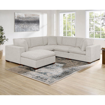 Thomasville Lowell Light Grey Fabric 6 Piece Modular Sofa – view 5