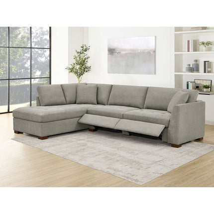 Thomasville Miles Grey Fabric Corner Sofa with Power Footrests in 2 Configurations