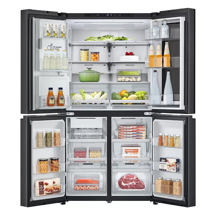LG GMG96CRAFT Side By Side Fridge Freezer, E Rated, in Black Brushed Steel