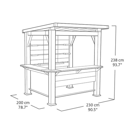 Keter Bar Gazebo 7ft 5" x 6ft 5" (2.3 x 2m) – view 2