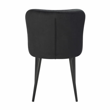 Indus Valley Kia Black Velvet Dining Chair, 2 Pack – view 5