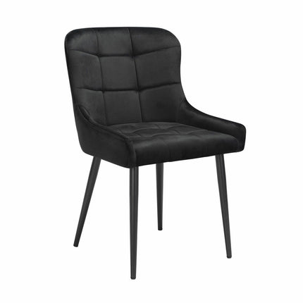 Indus Valley Kia Black Velvet Dining Chair, 2 Pack – view 4