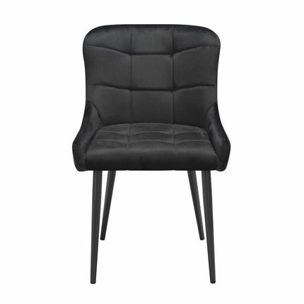 Indus Valley Kia Black Velvet Dining Chair, 2 Pack – view 3