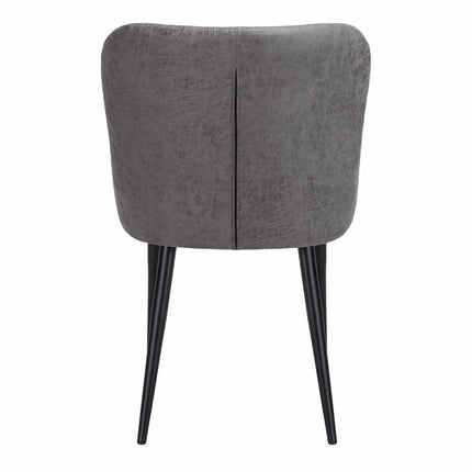 Indus Valley Henley Round Wooden Dining Table + 4 Grey Chairs – view 5