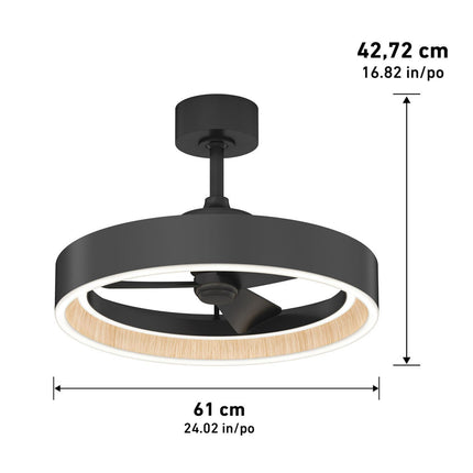 Artika Alton 24" (61cm) Wood Accent Fan Light with Remote Control – view 2