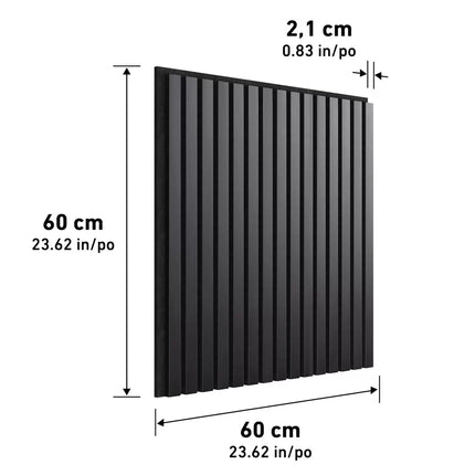 Artika Sonolok Acoustic Wall Panel Set in Black/ Black, 4 Pack