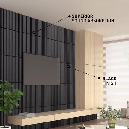 Artika Sonolok Acoustic Wall Panel Set in Black/ Black, 4 Pack