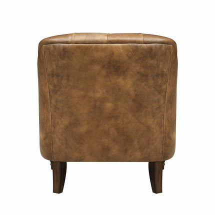 Harrington Brown Leather Armchair – view 8